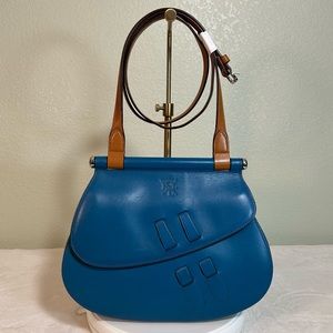 Ralph Lauren Diagonal Flap Leather Crossbody
